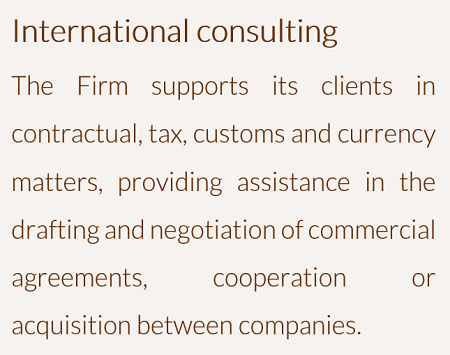 Consulenza internazionale - ENG